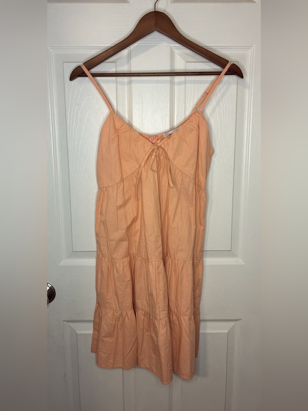 Sincerely Jules Peach Tiered Spaghetti Strap Chemise